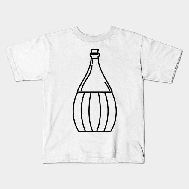 Wine Bottle Kids T-Shirt by SWON Design